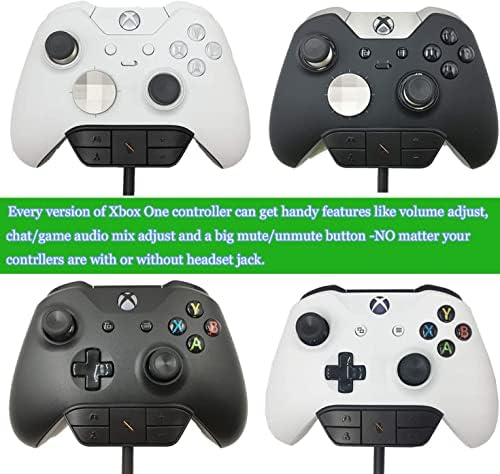 מתאם אוזניות סטריאו ylixcch עבור Xbox One & Xbox X | S בקר -ממיר שמע לממיר צ'אט קולי ומשחק תערובת סאונד התאם איזון